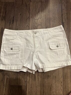 Old Navy White Cargo Pocket Shorts